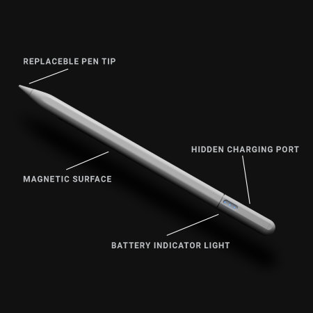 Olixar Magnetic USB-C Pencil with Touch & Tilt Sensitivity - For iPad Pro 11" 2021