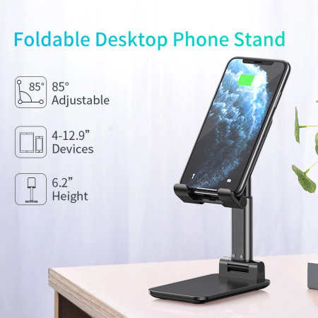 Choetech Black Foldable & Adjustable Stand - For Phones & Tablets Up to ...