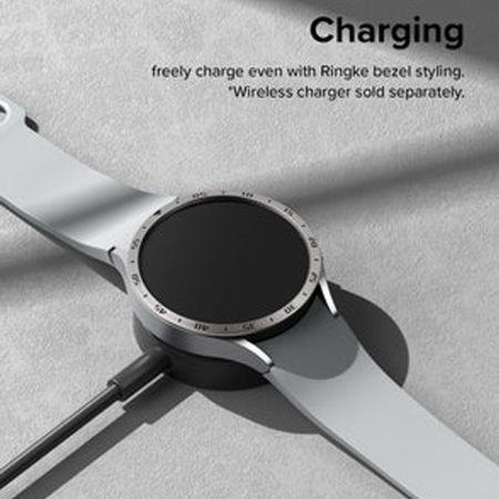 Ringke Silver Stainless Steel Bezel Styling - For Samsung Galaxy Watch FE (40mm)