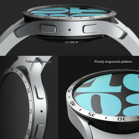 Ringke Silver Stainless Steel Bezel Styling - For Samsung Galaxy Watch FE (40mm)