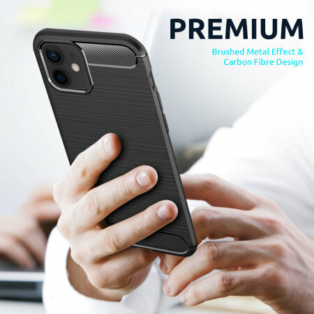 Olixar Black Carbon Fibre Style Case - For iPhone 12 mini