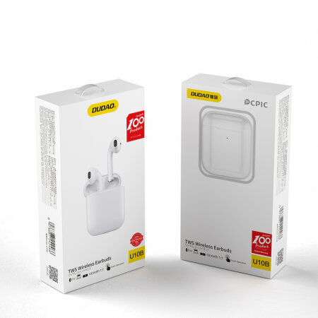 Dudao U10B TWS Wireless In-ear Headphones - White