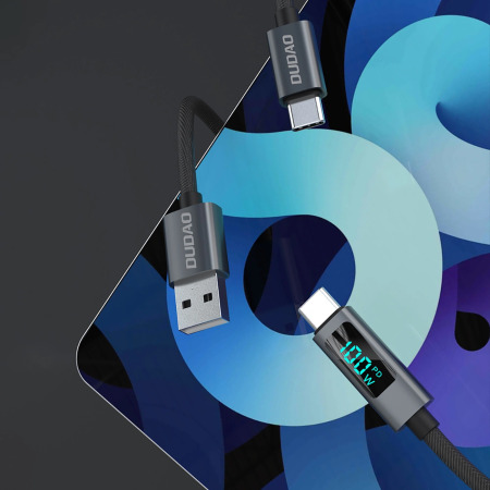 Dudao 100W 1m USB-C to USB-C Charge & Sync Cable with LED Display