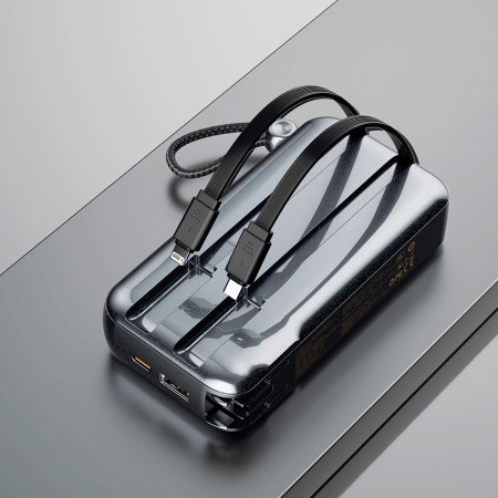 Dudao K25 2 in1 Powerbank and Mains Charger with Travel Attachments and Built in Cables - 10,000mAh