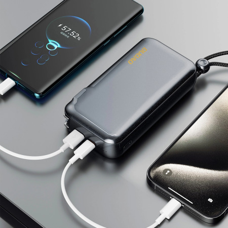 Dudao K25 2 in1 Powerbank and Mains Charger with Travel Attachments and Built in Cables - 10,000mAh