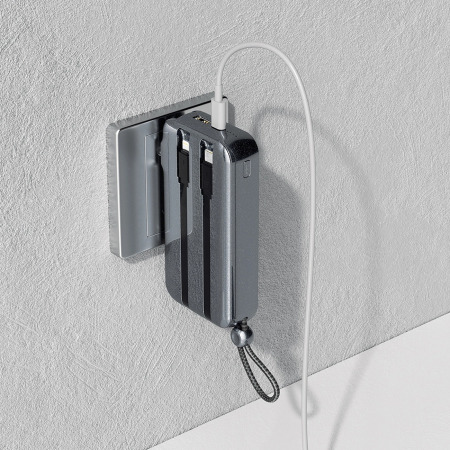 Dudao K25 2 in1 Powerbank and Mains Charger with Travel Attachments and Built in Cables - 10,000mAh