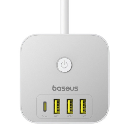 Baseus PowerCombo 7 In 1 Charging Adapter -  4 Plugs & 3 Plugs - 4000W