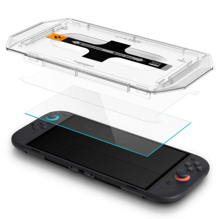 Spigen Twin Pack EZ Fit Tempered Glass Screen Protectors - For Nintendo Switch 2