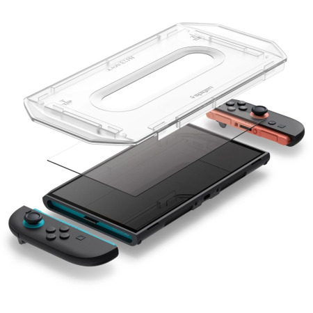 Spigen Twin Pack EZ Fit Tempered Glass Screen Protectors - For Nintendo Switch 2
