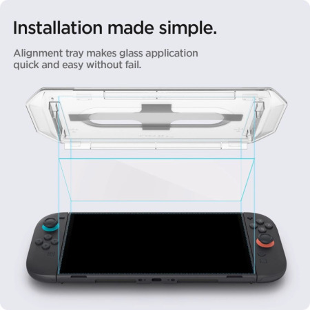 Spigen Twin Pack EZ Fit Tempered Glass Screen Protectors - For Nintendo Switch 2