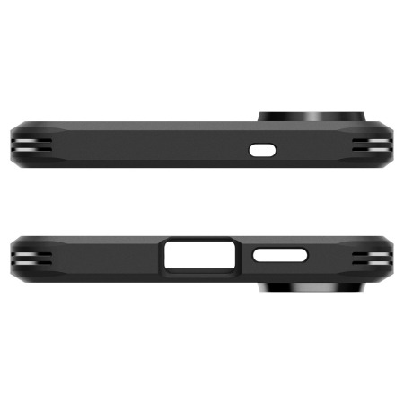 Spigen Black Tough Armor Kickstand Case - For Samsung Galaxy S25 Edge