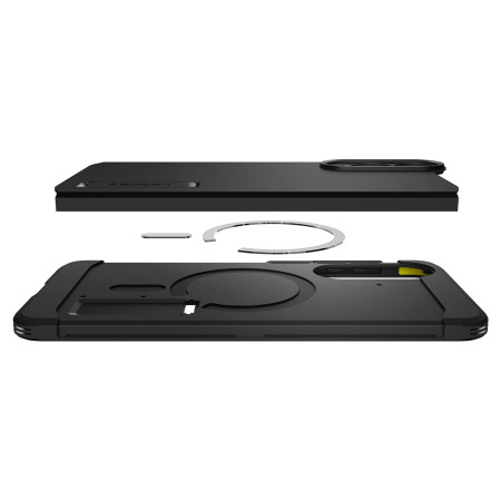 Spigen Black Tough Armor Kickstand Case - For Samsung Galaxy S25 Edge