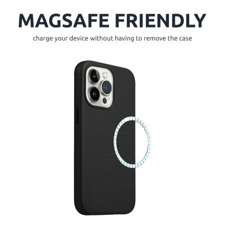 Olixar MagSafe Eco-Leather Black Case - For iPhone 16 Pro