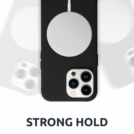 Olixar MagSafe Eco-Leather Black Case - For iPhone 16 Pro