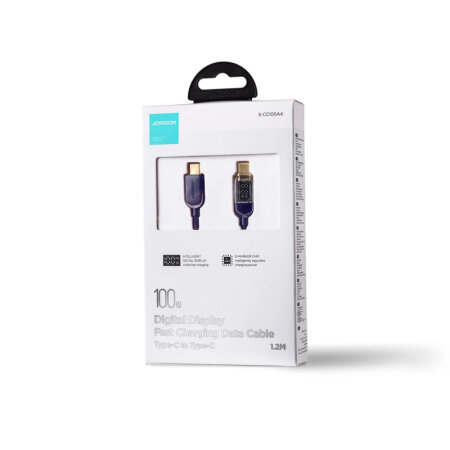 Joyroom 100W 1.2m USB-C to USB-C PD Charge & Sync Cable with LED Display