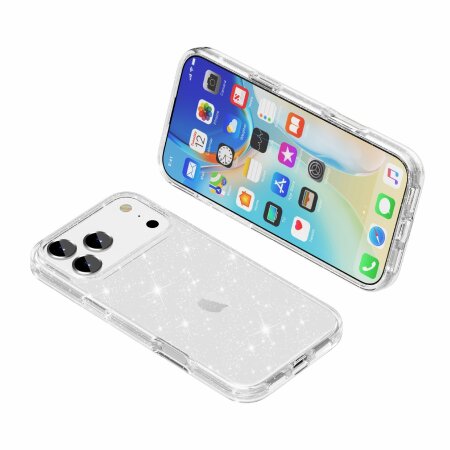 Olixar Clear Glitter Tough Case - For iPhone 17 Pro