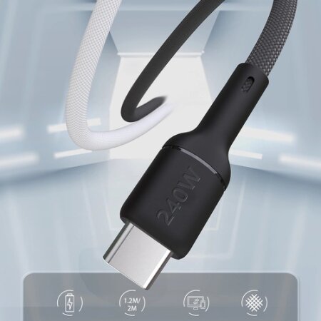 Dudao L9C Max 240W PD USB-C - USB-C Cable 1.2m - Black