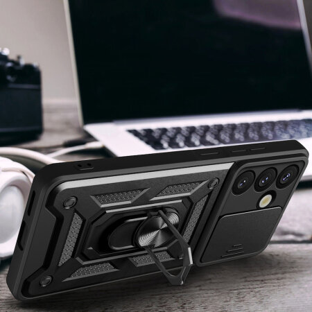 Olixar Black Privacy Case with Kickstand - For Google Pixel 9 Pro XL