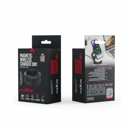 Maxlife 15W Foldable 3-in-1 Magnetic Wireless Charger