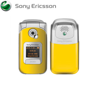 sony ericsson yellow flip phone