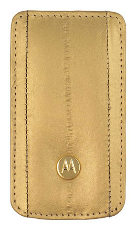 Genuine Motorola V3 Leather Pouch H700 Headset Limited Edition D&G Gold