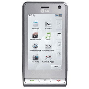 Téléphone Portable LG KU990i SFR - Blanc - Fonctionnel - Occasion Avec Marques D'usure
