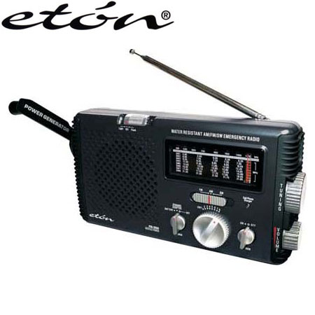 Eton FR350 Wind up Radio, Flashlight and Mobile Phone Charger - Black
