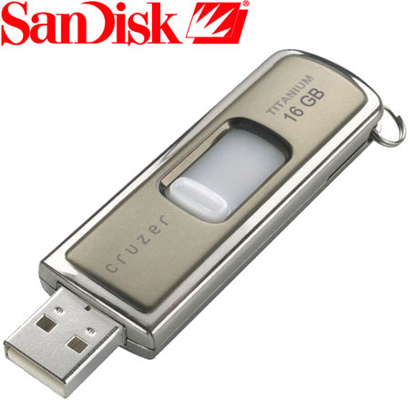 SanDisk Cruzer Titanium U3 USB Flash Drive - 16GB