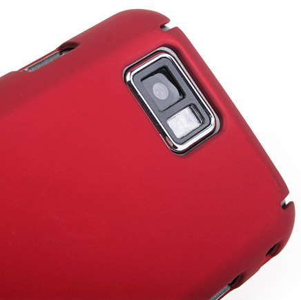 Samsung S5600 / Blade Rubberized Hard Back Cover - Red