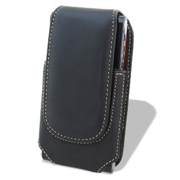 SmartEdge Leather Vertical Pouch Case - Sony Ericsson Satio - Black