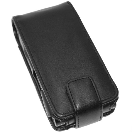 Sony Ericsson Satio Leather Flip Case - Black