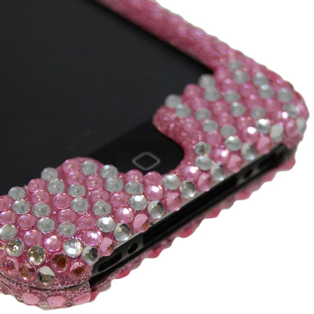 iPhone 3GS / 3G Full Diamond Protective Case - Pink Rose