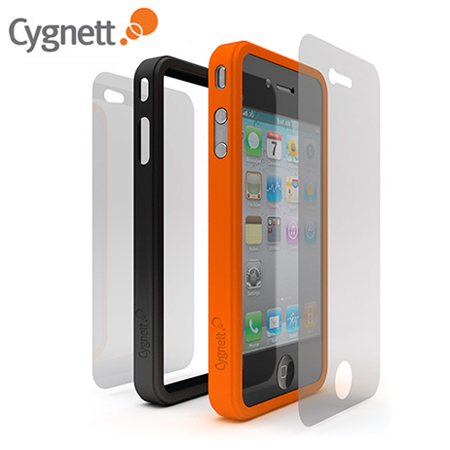 Cygnett Snaps Duo - Orange/Black - iPhone 4