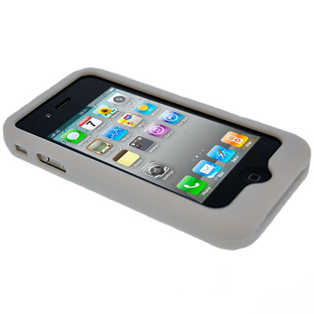 Kiwi Super goed Continentaal Silicone Case For iPhone 4 - White.