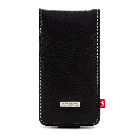 Alu-Leather Case voor iPhone 4S / 4 - Zwart
