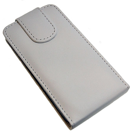iPhone 4S / 4 Leather Style Flip Case - White