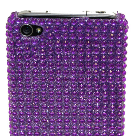 iPhone Diamante Hard Back Cover Purple