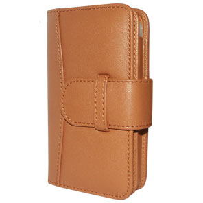 Piel Frama Leather Wallet Case for Apple iPhone 4 - Tan