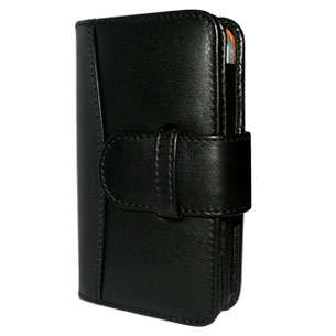 Piel Frama Leather Wallet Case for Apple iPhone 4S / 4 - Black