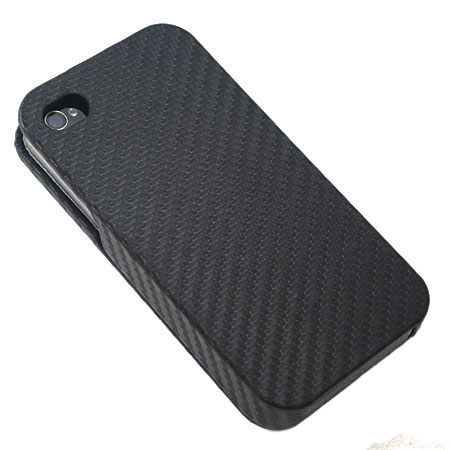 iPhone 4S / 4 Flip Case - Carbon Fibre