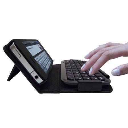 TypeTop Bluetooth Mini Keyboard Case for iPhone 4 - QWERTZ