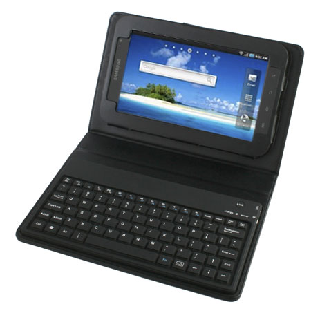 KeyCase Samsung Galaxy Tab Faux Leather Case & Keyboard - Black