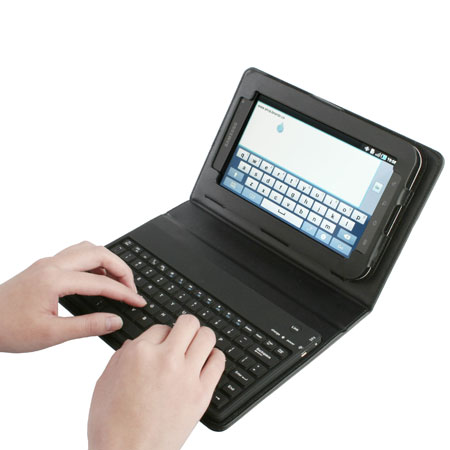 KeyCase Samsung Galaxy Tab Faux Leather Case & Keyboard - Black