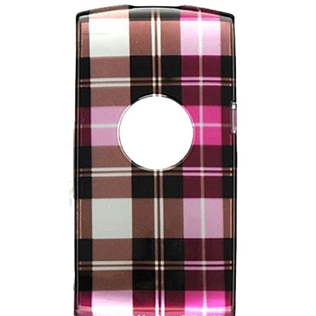Crystal Skin For Sony Ericsson Vivaz - Hot Pink Checkers