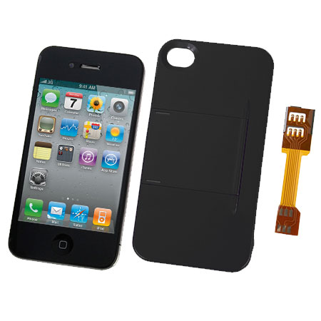 Micro Adapter und SIM Stand Tasche für iPhone 4