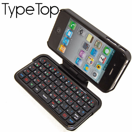 TypeTop Bluetooth Tastatur für iPhone 4 im QWERTZ Layout