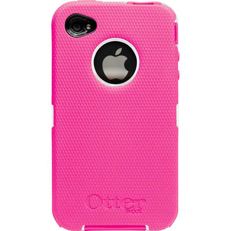 Coque iPhone 4 OtterBox Defender Serie Hybride - Rose et Blanche