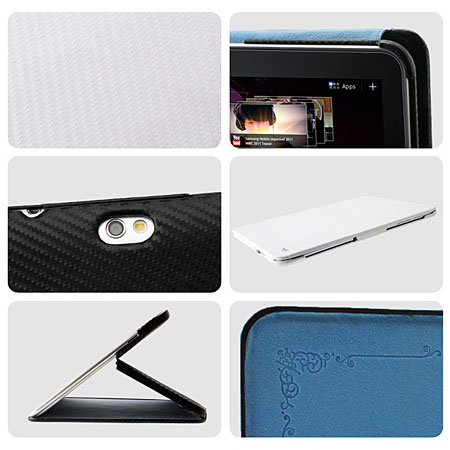 Housse Samsung Galaxy Tab 10.1 Zenus Prestige Carbon Series - Noire