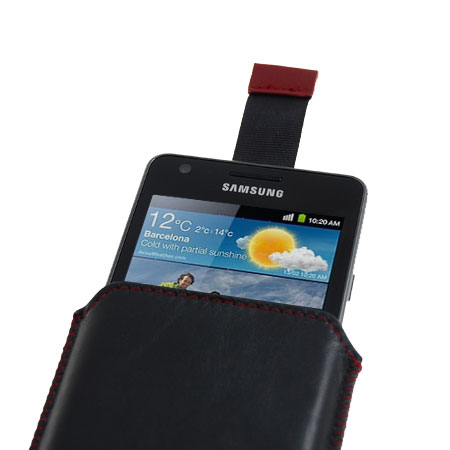 Alu Leder Samsung Galaxy S2 Tasche 