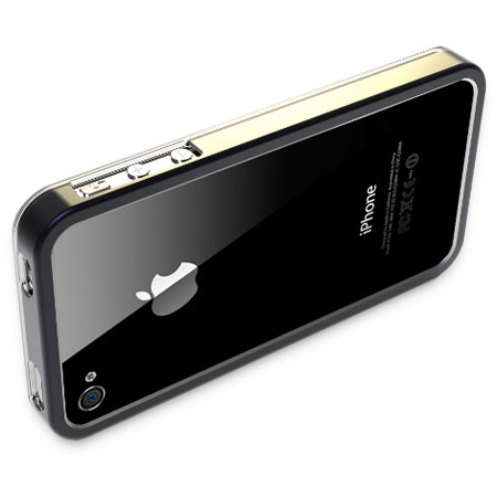Pinlo United Aluminium Edge Case für iPhone 4 in Schwarz